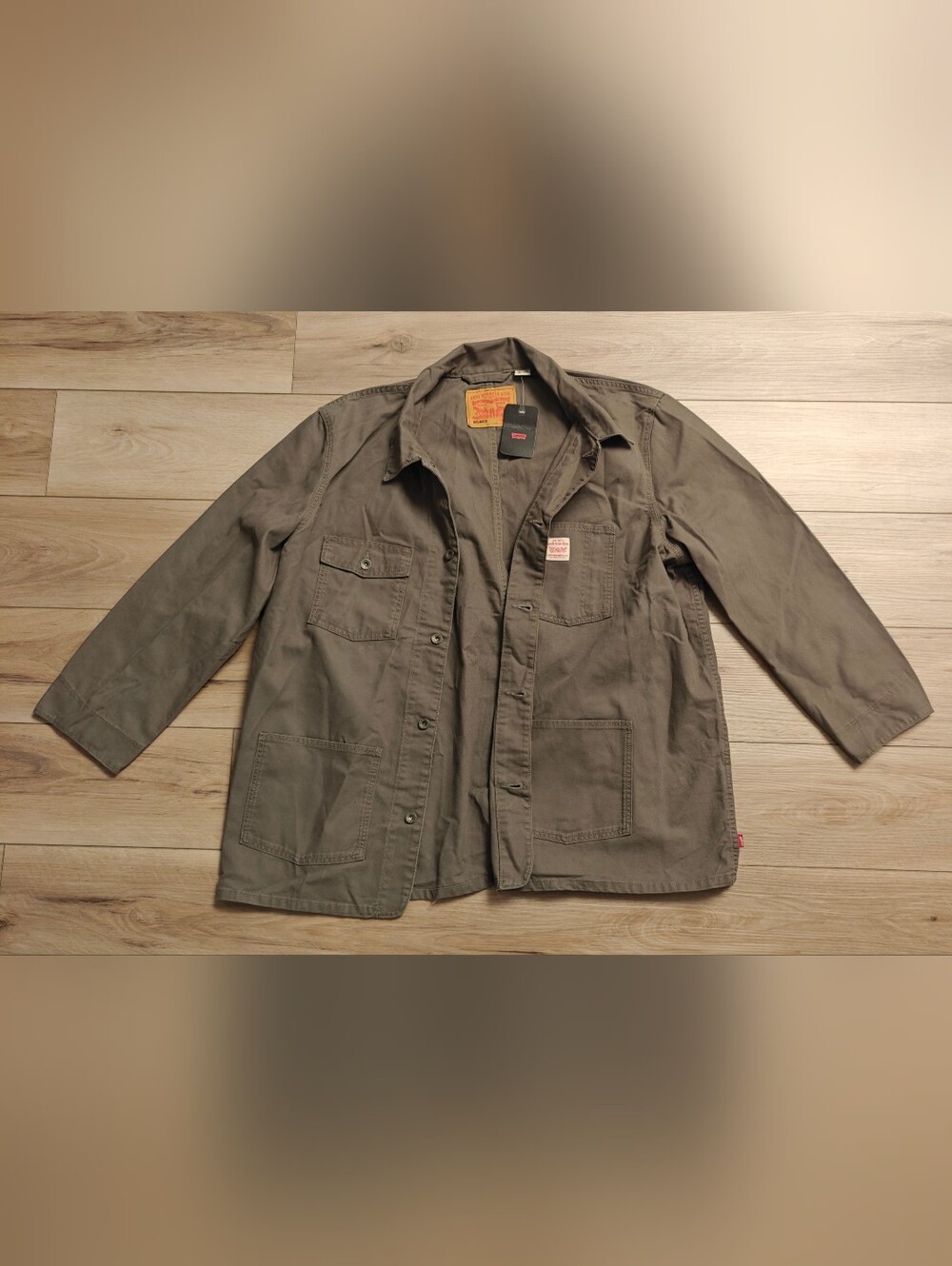 Levi's Men's XL Green Button Down Jacket 100% Cotton Casual Workwear